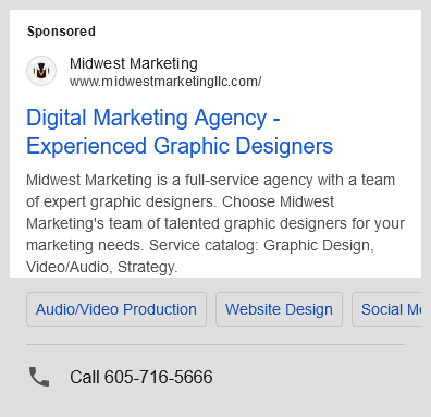 Example of a Google Search Ad