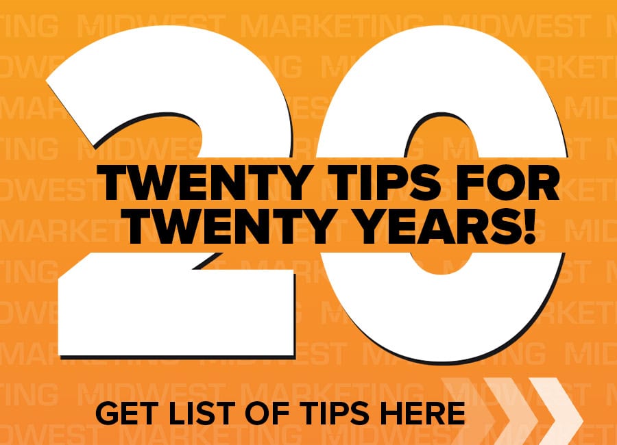 20 Tips for Twenty Years Marketing Resource Guide